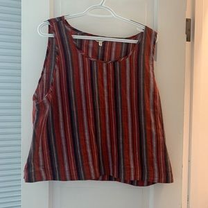 Bridge and Burn Linen striped tank